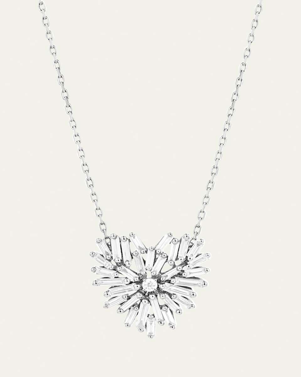 18k Diamond Small Angel Heart Necklace